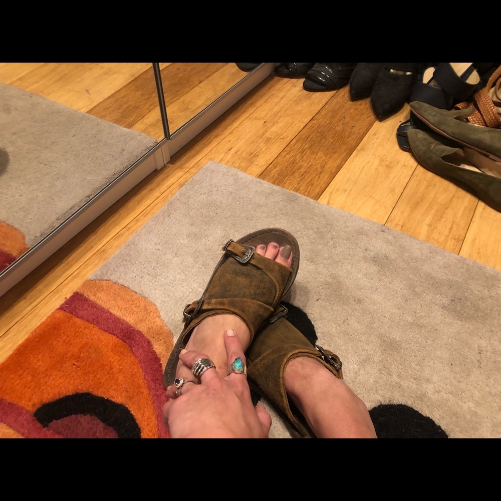 Leather free people sandals